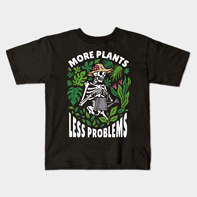 More Plants, Less People Kids T-Shirt by WMKDesign